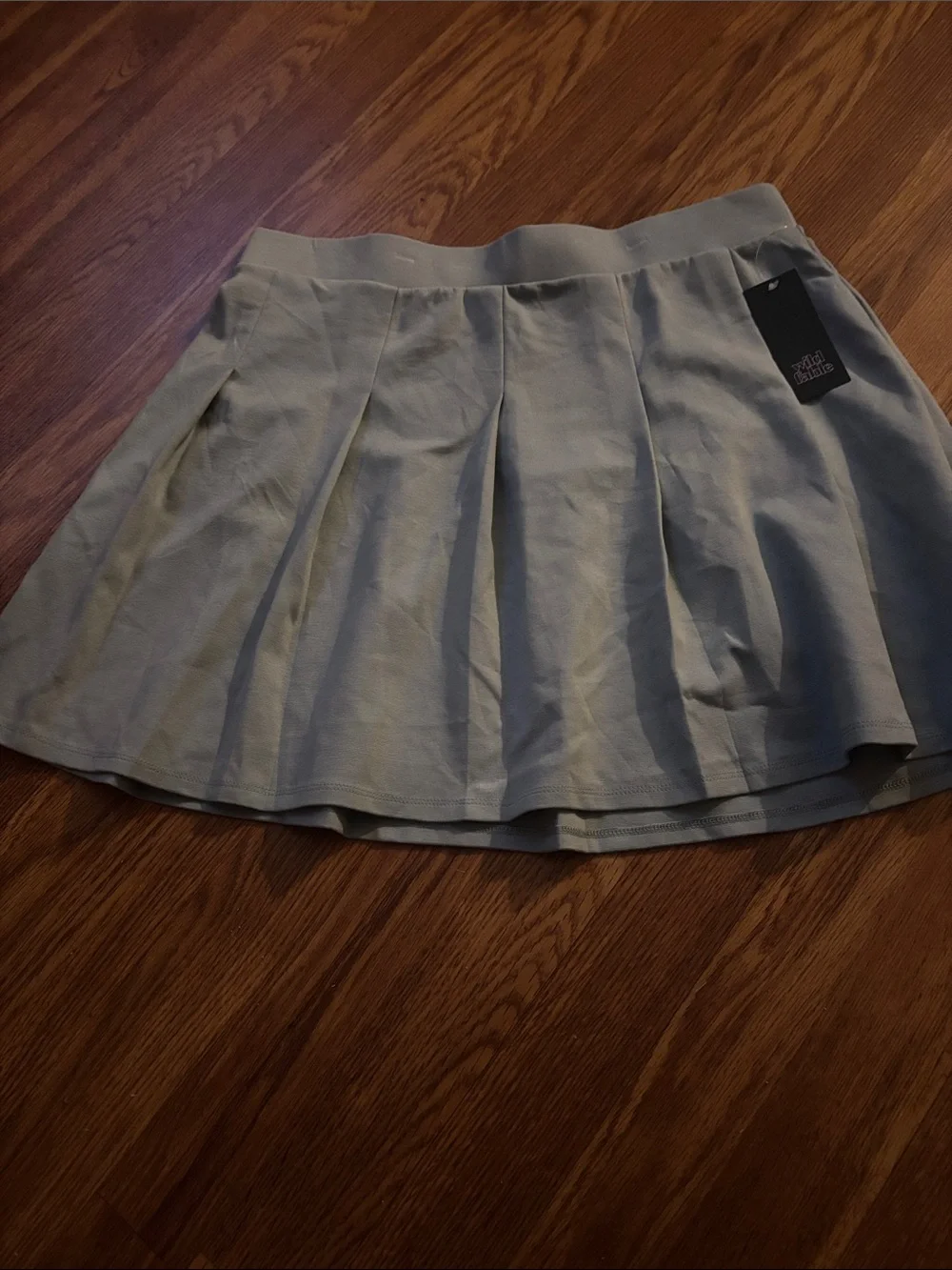 wild fable Pleated Skater Mini Skirt in Light Green